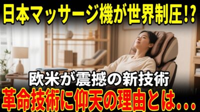 日本のマッサージ機が欧米を圧倒!?革命的技術に世界がひれ伏す理由とは・・・