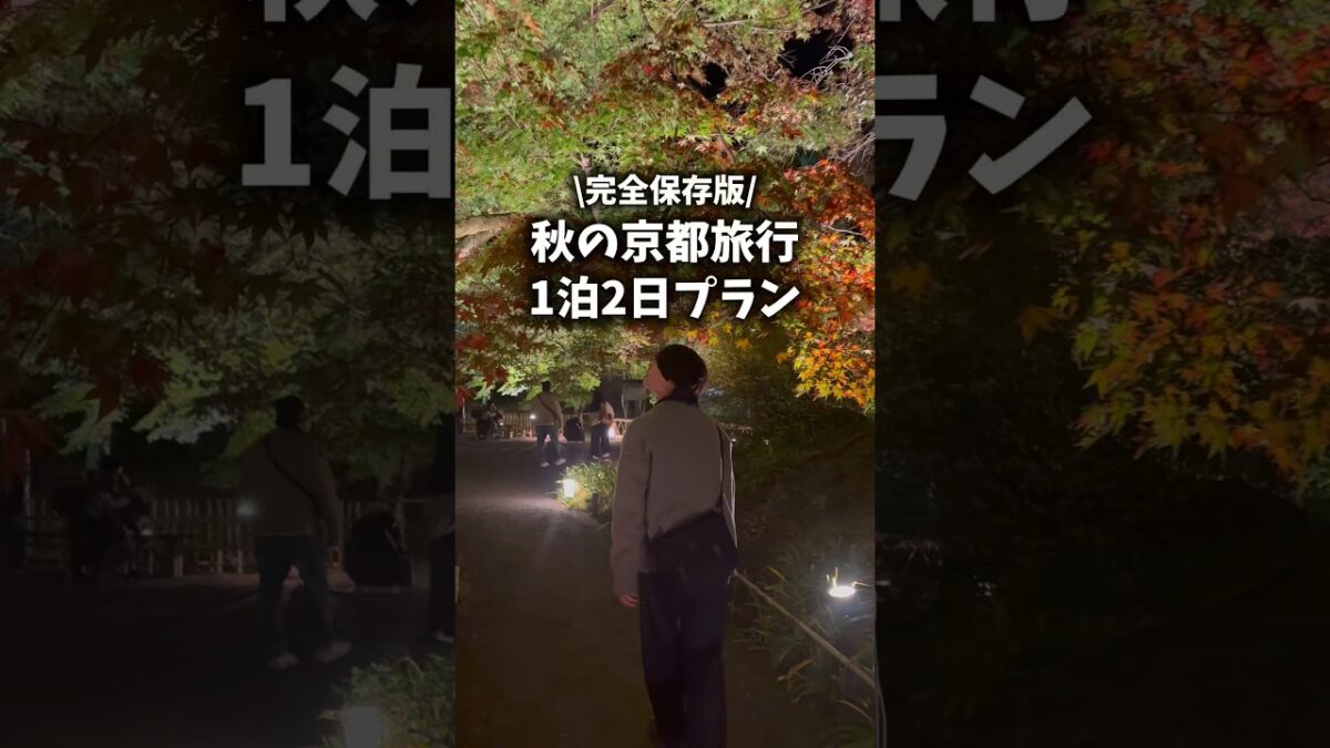 【完全保存版】秋の京都旅行1泊2日プラン🍂
