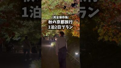 【完全保存版】秋の京都旅行1泊2日プラン🍂