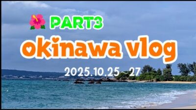 【vlog】part3🌺沖縄旅行🌴🚙古宇利オーシャンタワー➡許田道の駅➡シーグラス探し➡Dinner(美ら花)　ブエノチキン➡マンガ倉庫➡琉球ダイハツレンタカー　2・３日目2025.10.25～27