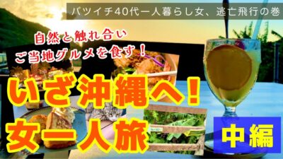 【バツイチ40代一人暮らしすずの日常】いざ沖縄へ！「中編」女一人旅/自然と触れ合いご当地グルメを食す！
