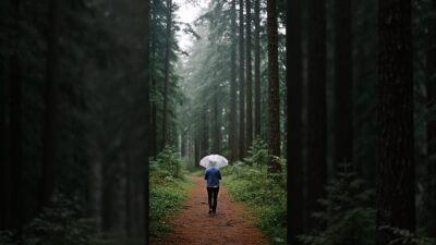 A stroll beneath the whispering rain　雨の中の散歩　#rainsounds #deepforest #asmr #mood #healing