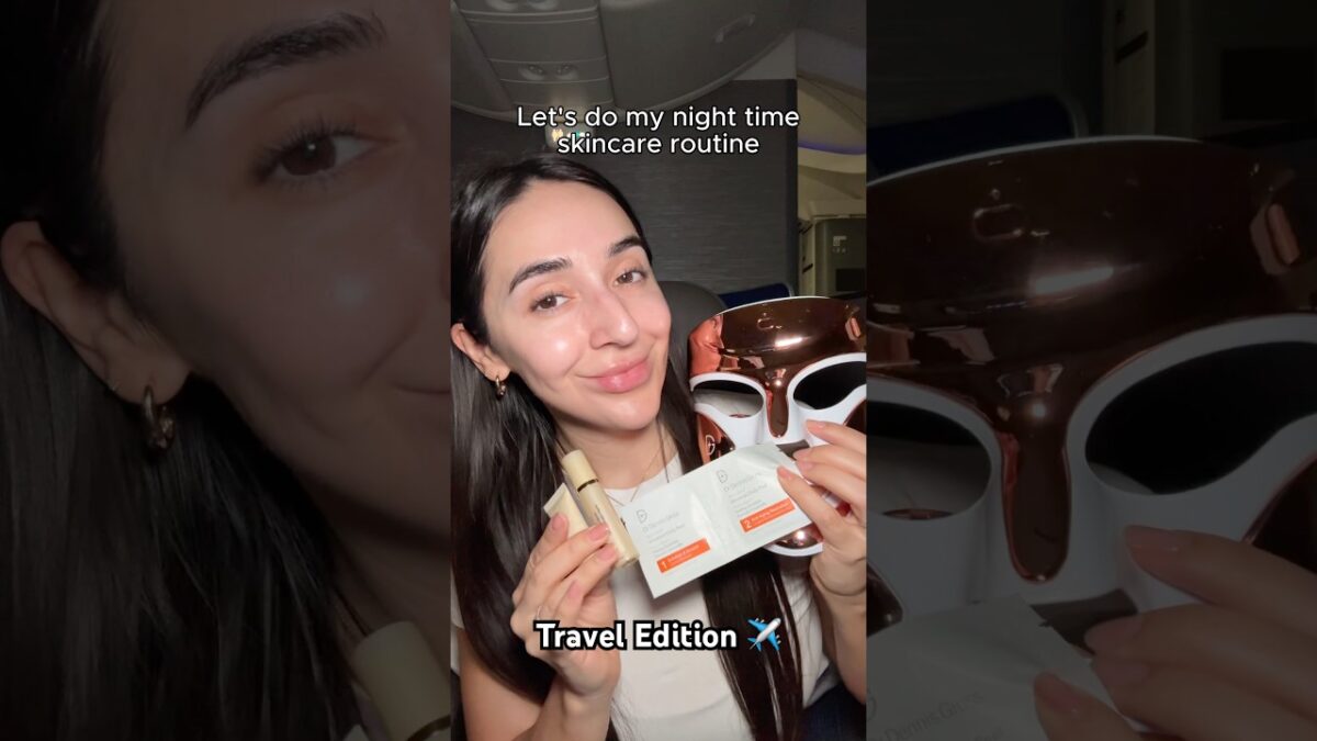 Doing My Nighttime Skincare Routine on a Plane 😳✈️