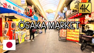 Kuromon Market Osaka 🇯🇵 | Relaxing 4K City Walk Through Japan’s Famous Street Food Market