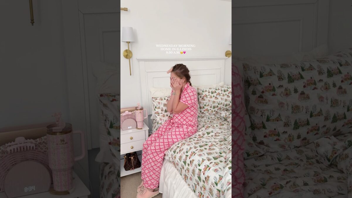 WEDNESDAY MORNING AT HOME🩷#grwm#morning#routine#skincare#heatlesscurls#aesthetic#asmr#grandparents