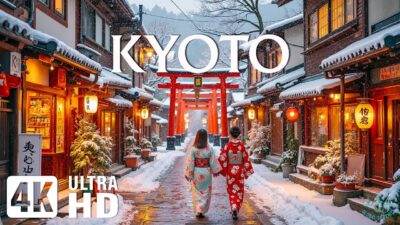 Winter in Kyoto, Japan 4K ❄️ Discover Snowy Temples, Silent Gardens & Peaceful Winter Streets