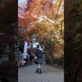 女装　制服で寺社巡り