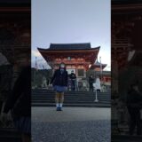 女装　制服で寺社巡り