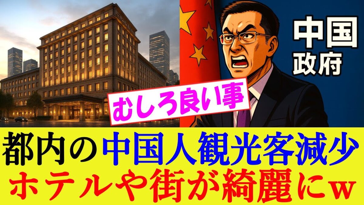 【高市首相】東京都内の中国人観光客が減少するも「ホテルが安くなった」「街がキレイ」とポジティブな声ww  #東京観光 #中国人観光客 #インバウンド　#高市早苗