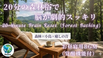 【20分仮眠】脳が劇的スッキリ！覚醒機能付き森林浴BGM【アラーム不要・432Hz】