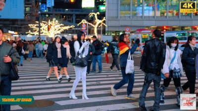 4K HDR Japan travel 2026 | Walk in Shibuya (渋谷) Tokyo Japan | Relaxing Natural City ambience