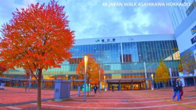 4K Japan Walk Autumn vs Winter:Asahikawa Sta.Hokkaido Before the Snow北海道旭川駅周辺を歩く