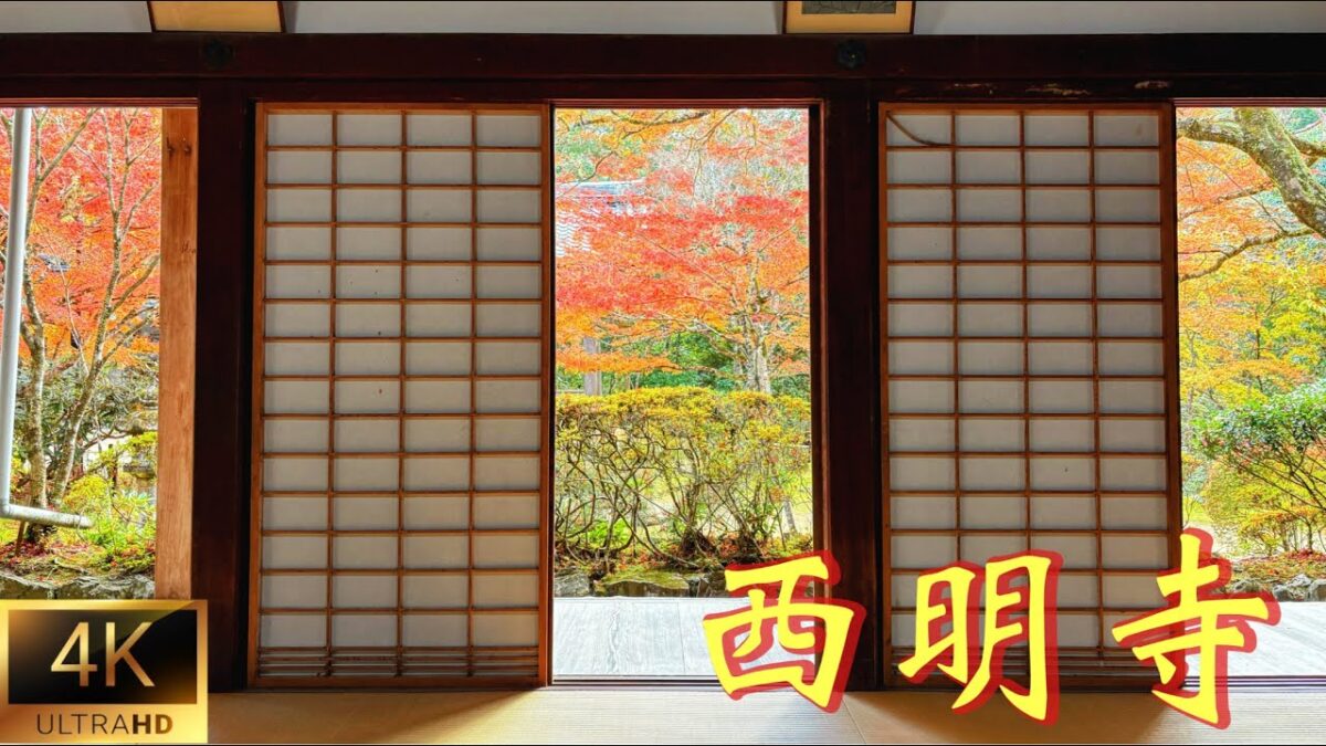 【4K】京都・西明寺｜山寺の紅葉と清滝川のせせらぎ / Saimyoji Temple, Kyoto