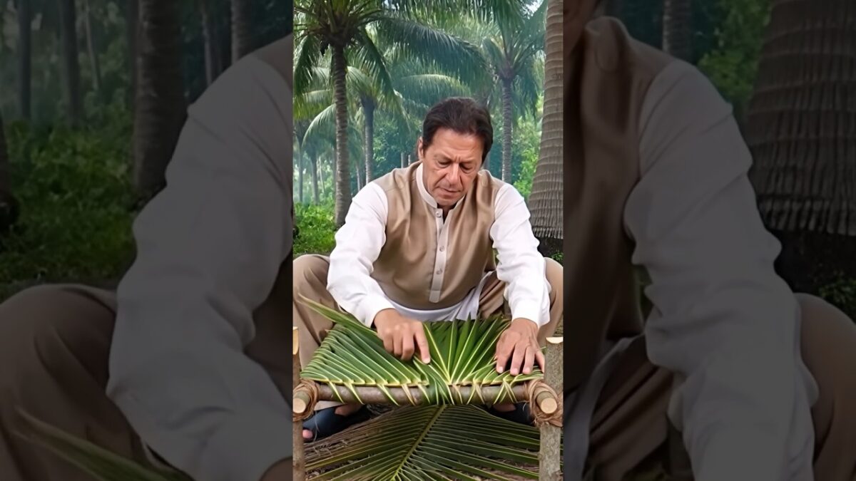ASMR #shortvideo  | Imran Khan Crafts Bed in Nature #asmr #satisfying #imrankhan