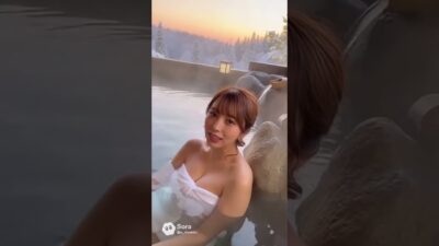 【貸切露天】アイドルの温泉一人旅｜BGM only #vlog #グラビア #温泉旅行