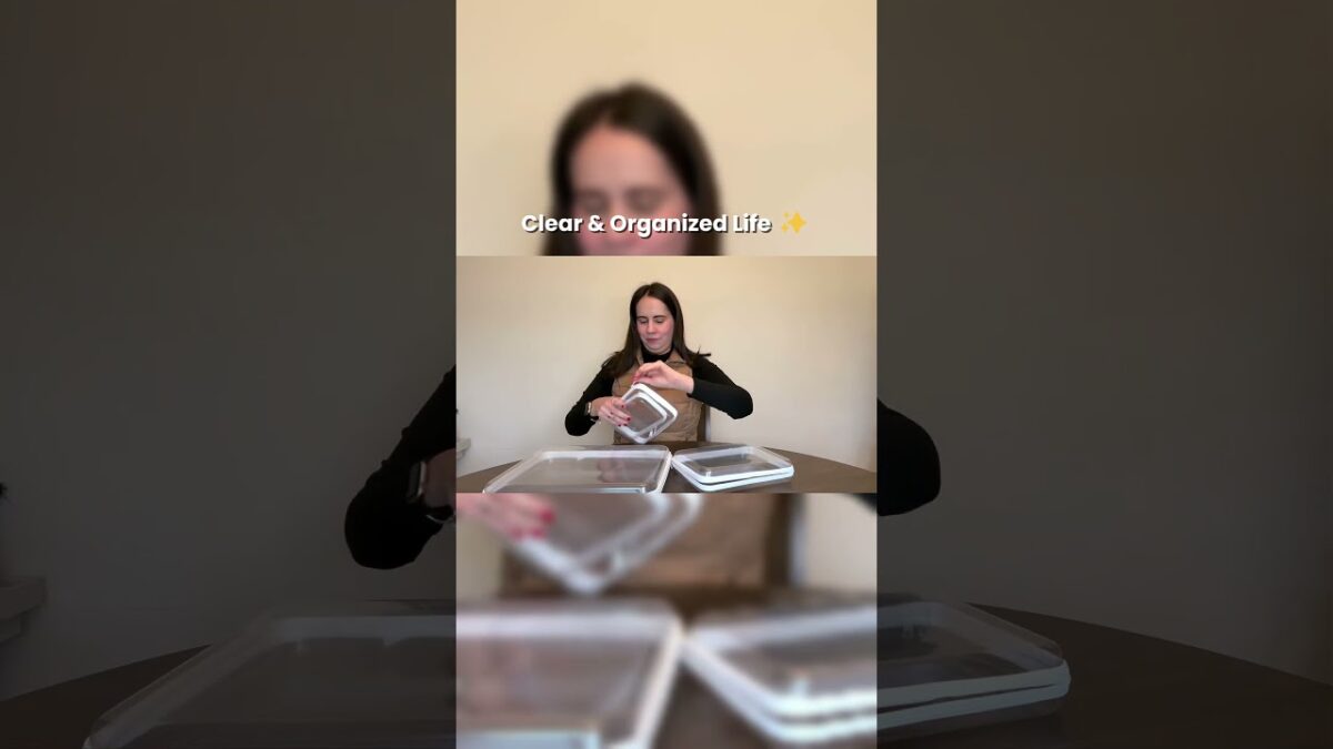 Clear containers = instant calm ✨ perfect for organizing snacks makeup or travel essentials