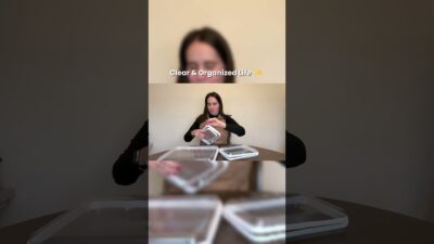 Clear containers = instant calm ✨ perfect for organizing snacks makeup or travel essentials