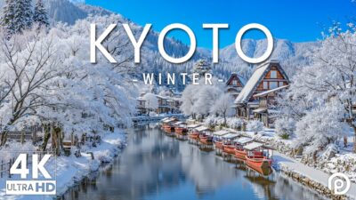 Kyoto Winter 4K UHD ❄️ Snowy Villages, Zen Temples & Peaceful Japanese Landscapes