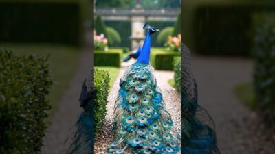 Majestic Peacock ASMR 🪶 | Beautiful Feather Dance | Nature’s Art #shorts #peacock #nature #asmr