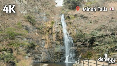 🇯🇵 Osaka, Japan • Minoh Waterfalls 🗻 • Nature Winter Walk • 4K • 60 FPS