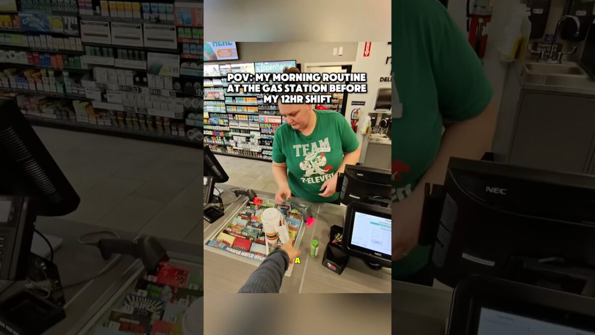 POV: MY MORNING ROUTINE AT THE GAS STATION BEFORE MY 12HR SHIFT