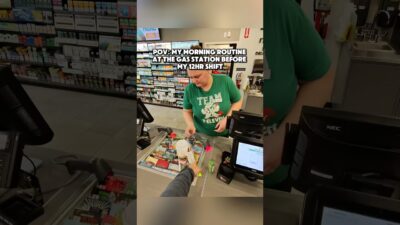 POV: MY MORNING ROUTINE AT THE GAS STATION BEFORE MY 12HR SHIFT