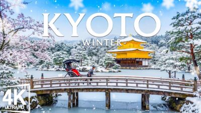 Peaceful Winter in Kyoto – Japan 4K UHD ❄️ Snowy Temples, Zen Gardens & Timeless Tranquility