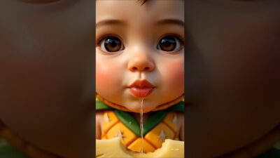 Pineapple Boy Born From Sunlight 🍍 | 3D Cinematic ASMR Short|#trending #ai #viral #shorts #pineapple