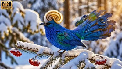 Top 100 Mysterious Birds Found in Winter Forests | 4K Nature ASMR