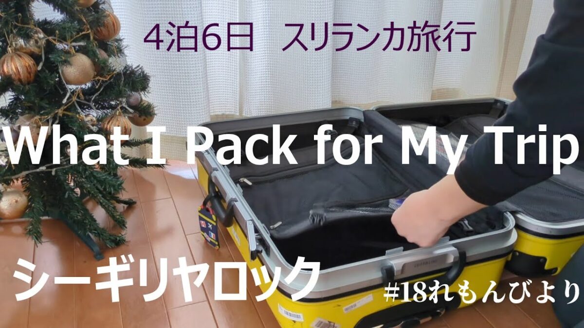 【暮らしVlog＃18パッキング動画】パッキング動画/4泊6日/旅行/スリランカ/ひとり旅/世界遺産/シーギリヤロック/