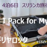 【暮らしVlog＃18パッキング動画】パッキング動画/4泊6日/旅行/スリランカ/ひとり旅/世界遺産/シーギリヤロック/