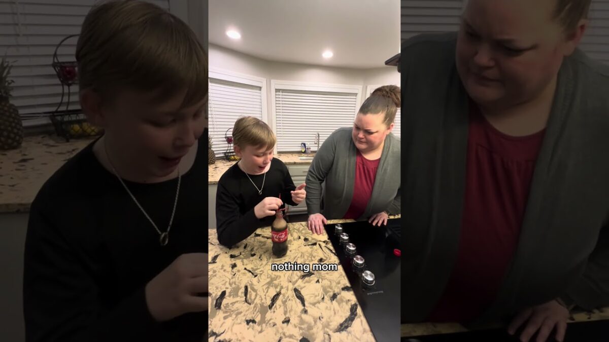 What’s in His Coke? #shorts #viral #family #funny #prank #candy #son