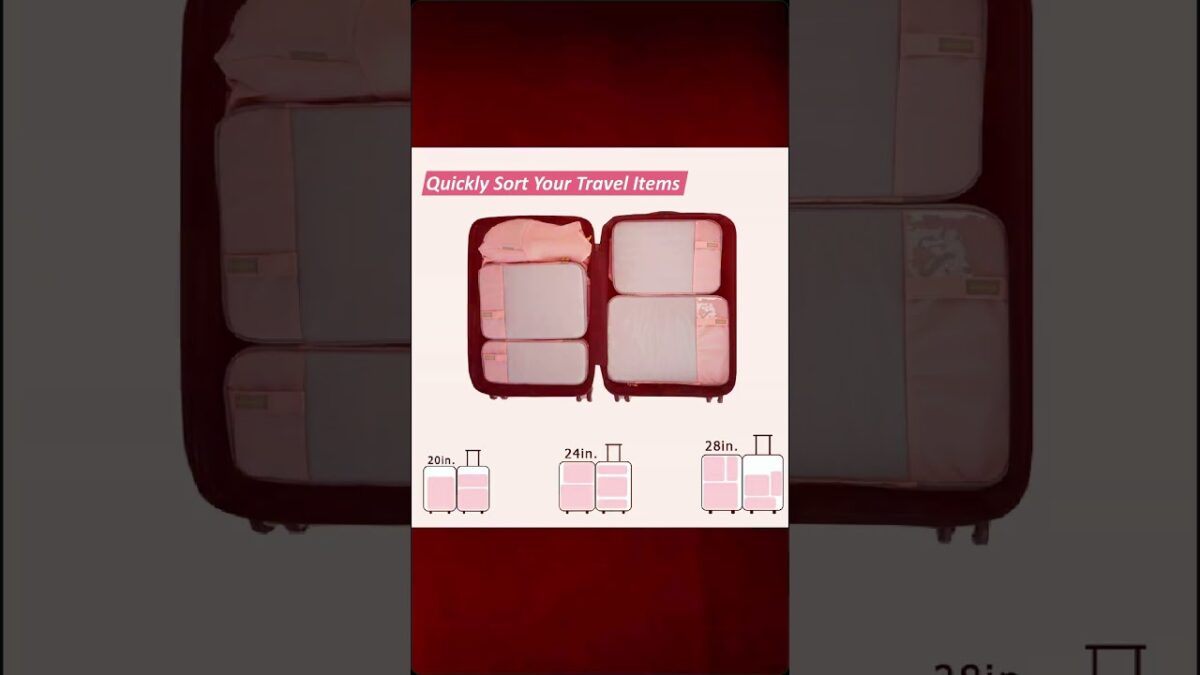 ￼YINPIN Compression Packing Cubes Expandable Travel Luggage Organizer Travel Packing Organizer Set