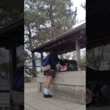 女装　制服で寺社巡り