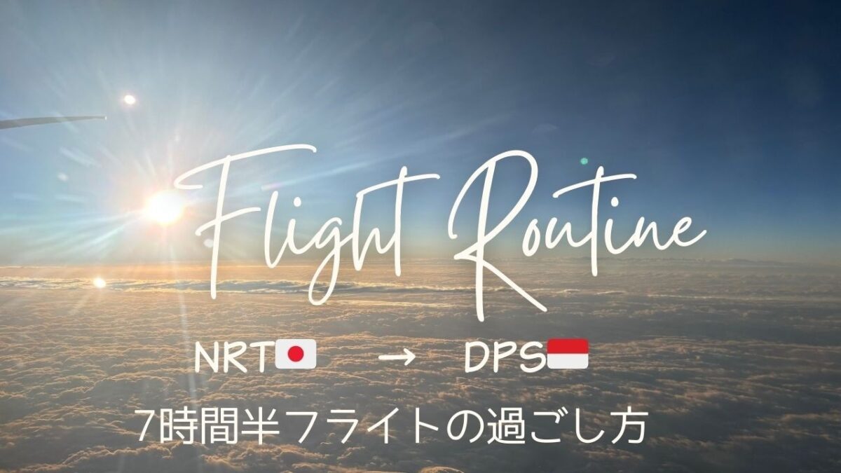 【成田→バリ島】フライトルーティン|空港や機内での過ごし方