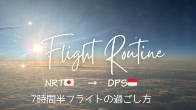 【成田→バリ島】フライトルーティン|空港や機内での過ごし方