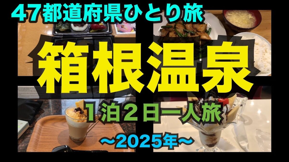 【４７都道府県ひとり旅】箱根温泉１泊２日一人旅です。
