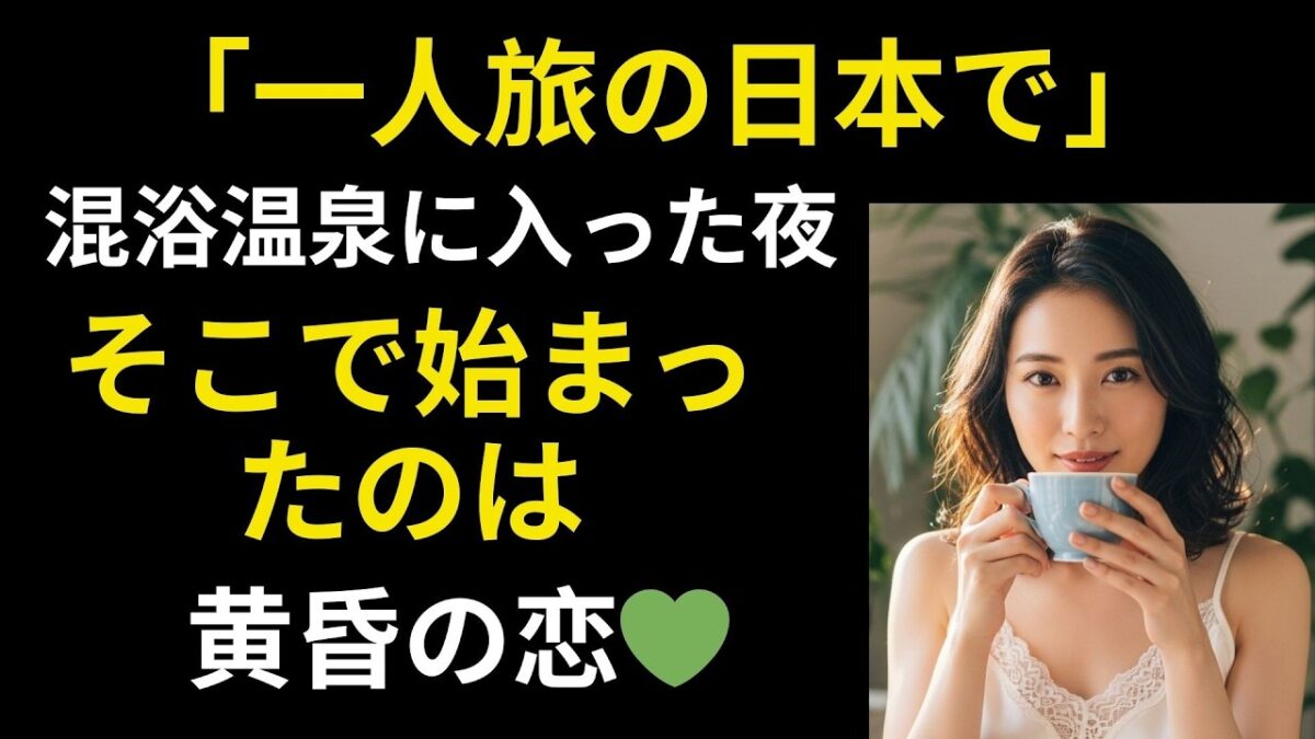 【シニア恋愛】一人旅で訪れた混浴温泉、3日目に持ちかけられた“継承”の話｜黄昏恋愛｜オーディオブック｜中年の愛｜月明かり朗読｜人生ドラマ