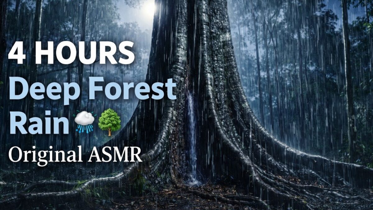 4 Hours of Deep Forest Rain 🌧️ | Original Nature ASMR for Sleep