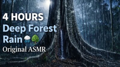 4 Hours of Deep Forest Rain 🌧️ | Original Nature ASMR for Sleep