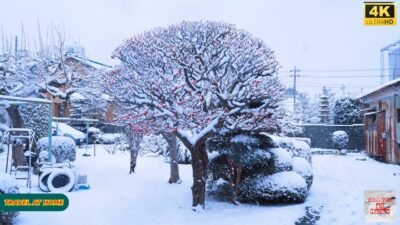 4K HDR Japan travel 2026 | Heavy Snow Walk in Noborito（登戸）Kawasaki  Japan |  Relaxing City ambience