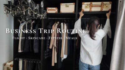 50代｜ヨーロッパ出張ルーティンと愛用品紹介｜機内・スキンケア・食事・健康管理