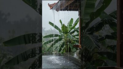 Heavy Rain on Javanese Roof 🌧️ Nature ASMR (Satisfying Sound)