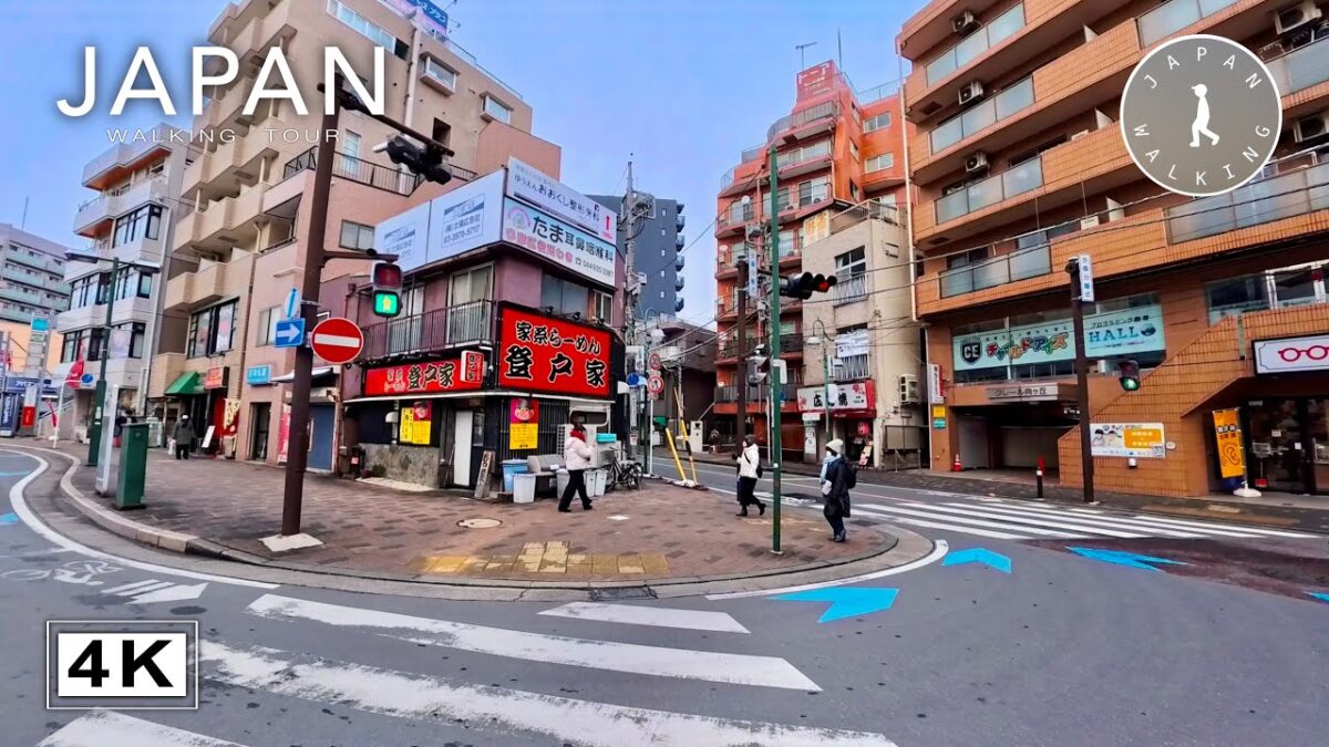 Japan Snow Falling Over a Calm Riverside Town | Japan Walking Tour【4K | 60fps】