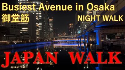 Japan Walk | Midosuji Avenue – Night Walk | Osaka, Japan | 4K HDR