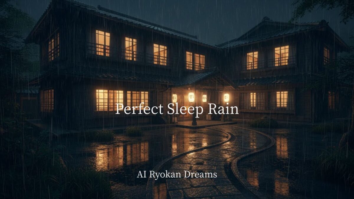 Japanese Ryokan at Night in the Rain | 4K Relaxing Ambience for Deep Sleep & Study