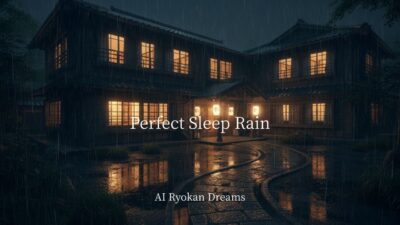 Japanese Ryokan at Night in the Rain | 4K Relaxing Ambience for Deep Sleep & Study