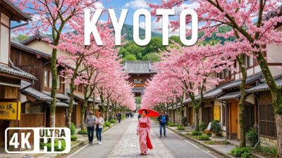 Kyoto Spring 4K | Discover Sakura Serenity – Ancient Temples, Cherry Blossoms & Quiet Gardens