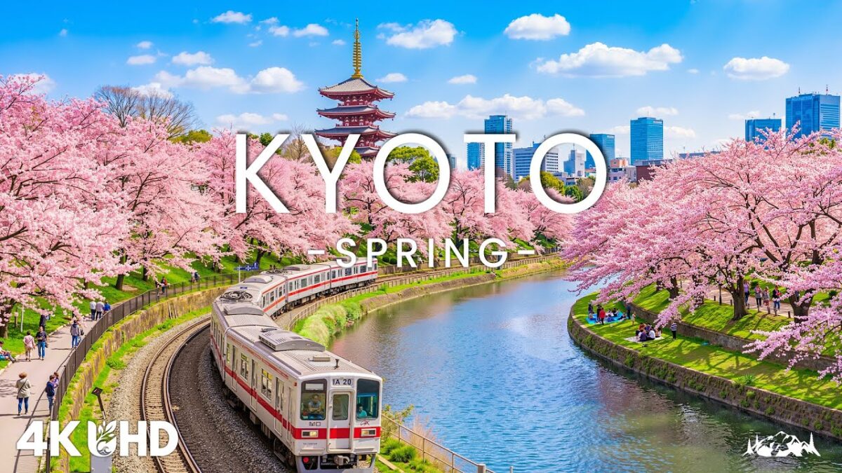 Kyoto in Spring 4K – Relaxing Music With Beautiful Natural Landscape – 4K Video UHD