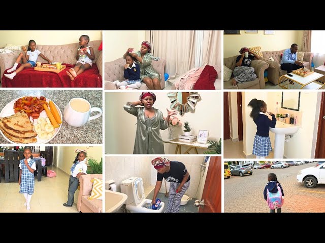 Morning Routine on a school day|| Clean with me|| Mom of 3|| Breakfast, Prep kids || Tifine Wise